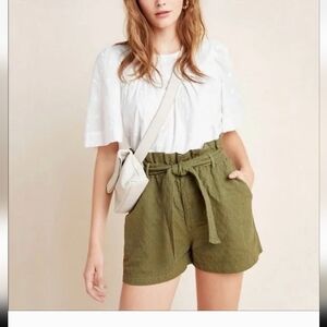 Amadi Rhys Textured Paperbag Shorts From Anthropologie Size Xs